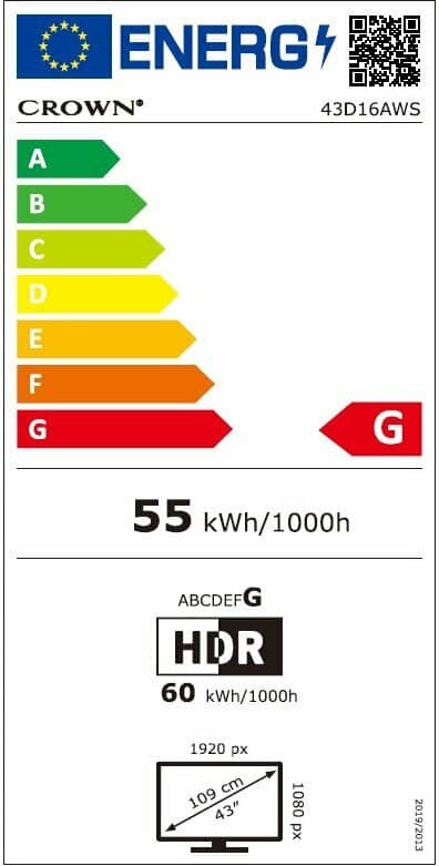 43D16AWS_02-e1e.jpeg CROWN 43D16AWS Τηλεόραση Smart LED Full HD 43" ΕΩΣ 12 ΔΟΣΕΙΣ - Image 2