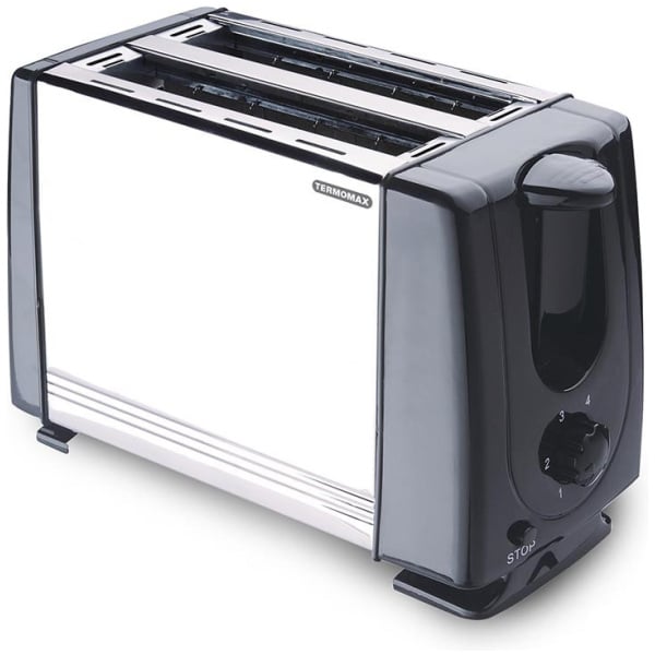 Termomax TX200S Φρυγανιέρα 2 Θέσεων 650W Inox ΕΩΣ 12 ΔΟΣΕΙΣ