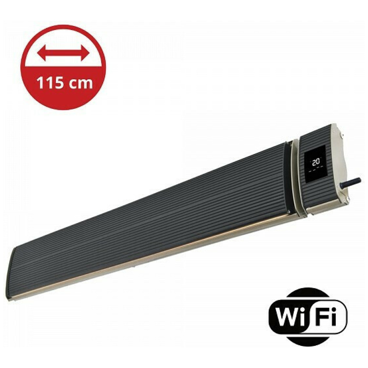 Telemax JH-NR18-13W Πάνελ Υπέρυθρης Θέρμανσης WIFI Μεταλλικό 1800W Τοίχου 115x Μαύρο ΕΩΣ 12 ΔΟΣΕΙΣ - Image 1