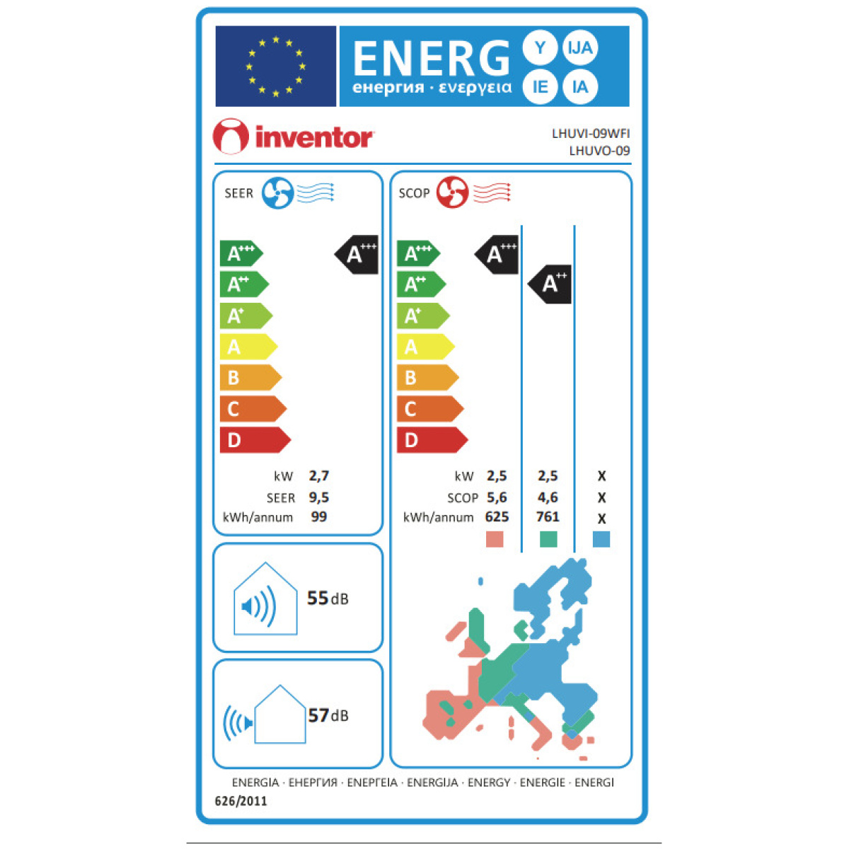 Inventor Leon LHUVI-09WFI/LHUVO-09 Κλιματιστικό Inverter 9000 BTU A+++/A++ με Ιονιστή και WiFi ΕΩΣ 12 ΔΟΣΕΙΣ - Image 2