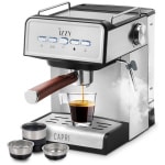 Izzy Capri IZ-6013 Αυτόματη Μηχανή Espresso 1000W Πίεσης 20bar Ασημί ΕΩΣ 12 ΔΟΣΕΙΣ - Image 2
