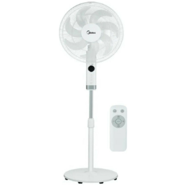 Midea MFS400R0APW Ανεμιστήρας Ορθοστάτης 50W Διαμέτρου 40cm με Τηλεχειριστήριο ΕΩΣ 12 ΔΟΣΕΙΣ