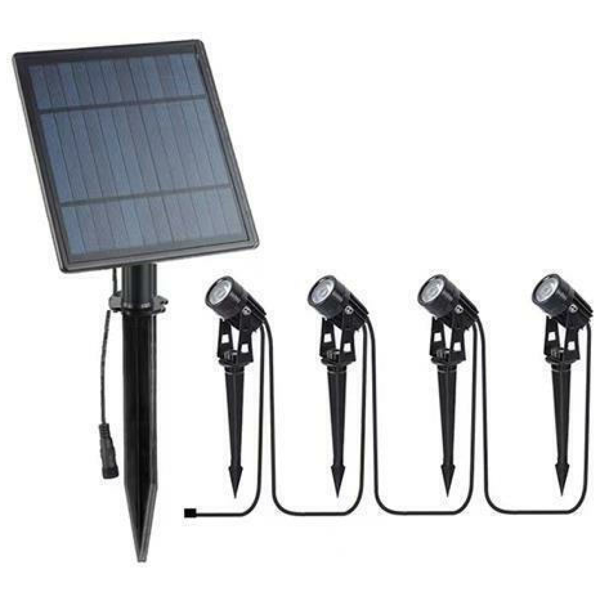 Eurolamp 145-20823 Σετ 4 Καρφωτά Ηλιακά Φωτιστικά 1.5W 200lm με Φυσικό Λευκό Φως ΕΩΣ 12 ΔΟΣΕΙΣ - Image 1
