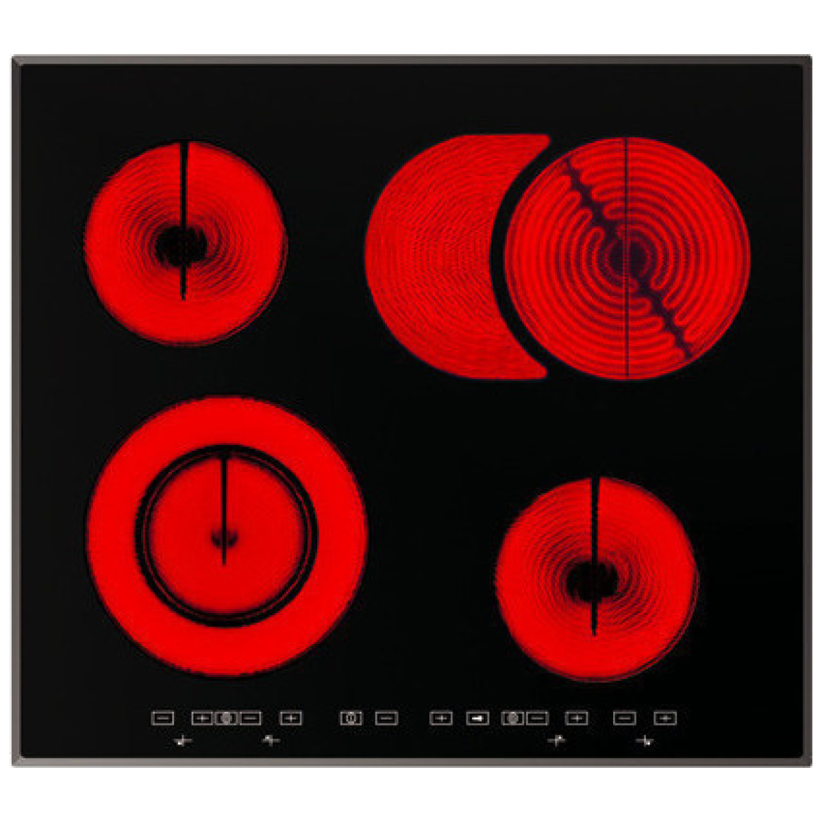PYRAMIS 58HL 637 Κεραμική Εστία Άνω Πάγκου 58x51cm ΕΩΣ 12 ΔΟΣΕΙΣ - Image 1