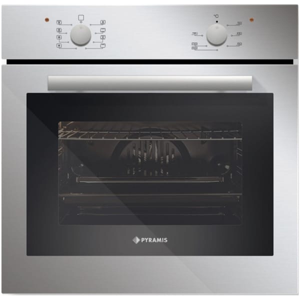 PYRAMIS 60ΑΠ 1045 Φούρνος άνω Πάγκου 66lt χωρίς Εστίες Inox ΕΩΣ 12 ΔΟΣΕΙΣ