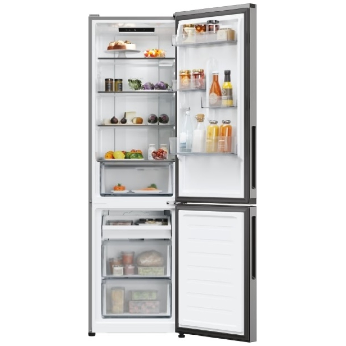 Ψυγειοκαταψύκτης CANDY CNCQ2T518EX Νo Frost 279 Lt Inox ΕΩΣ 12 ΔΟΣΕΙΣ - Image 2