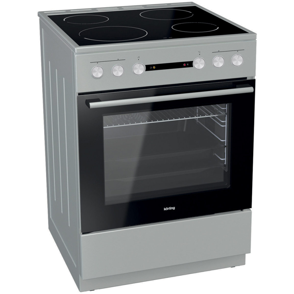 Korting KEC6A40XPG Κουζίνα 71lt με Κεραμικές Εστίες Π60cm Inox ΕΩΣ 12 ΔΟΣΕΙΣ - Image 1