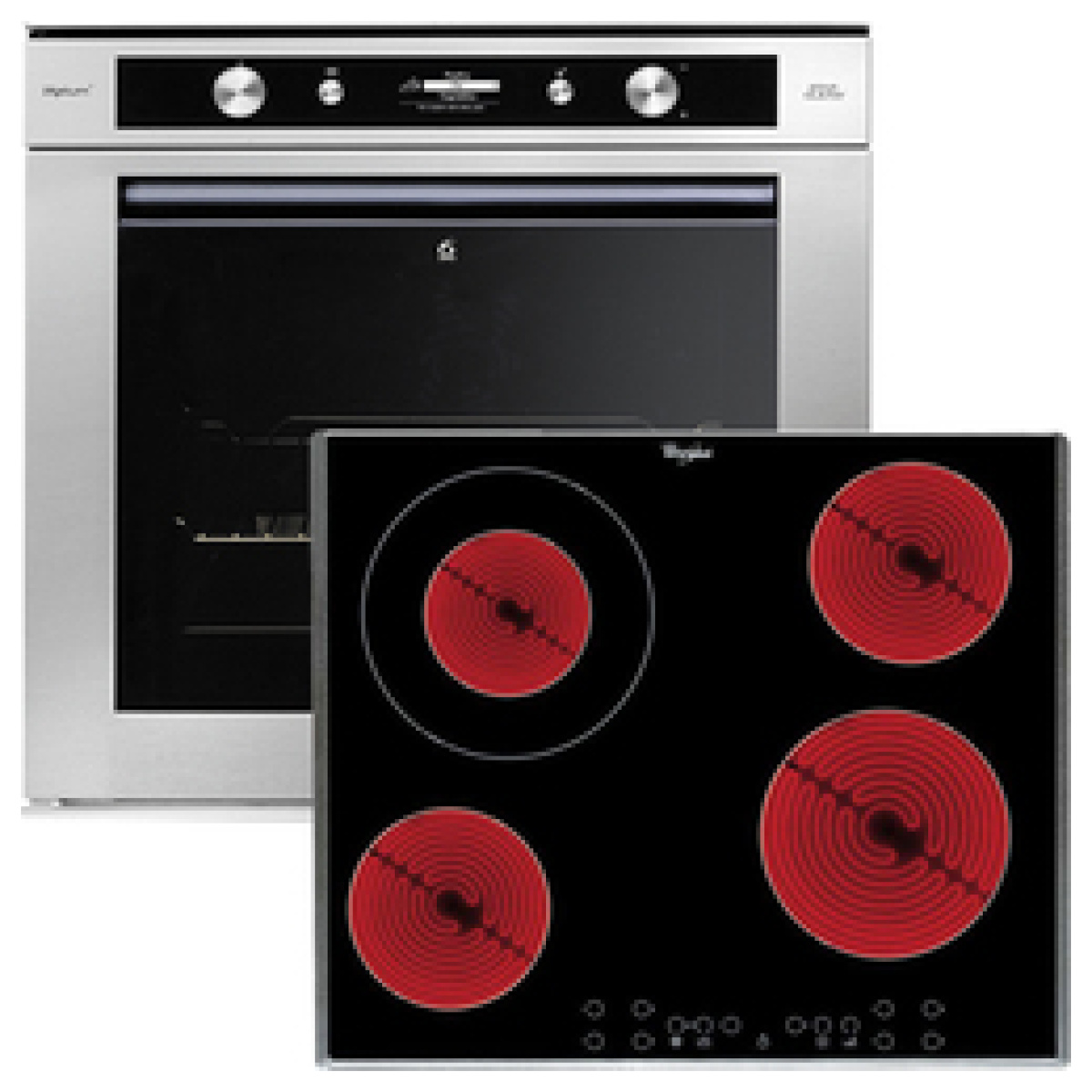WHIRLPOOL AKZM8350IXL + AKT8600IX Κουζίνα Εντοιχιζόμενη με Εστίες Κεραμικές ΕΩΣ 12 ΔΟΣΕΙΣ - Image 1