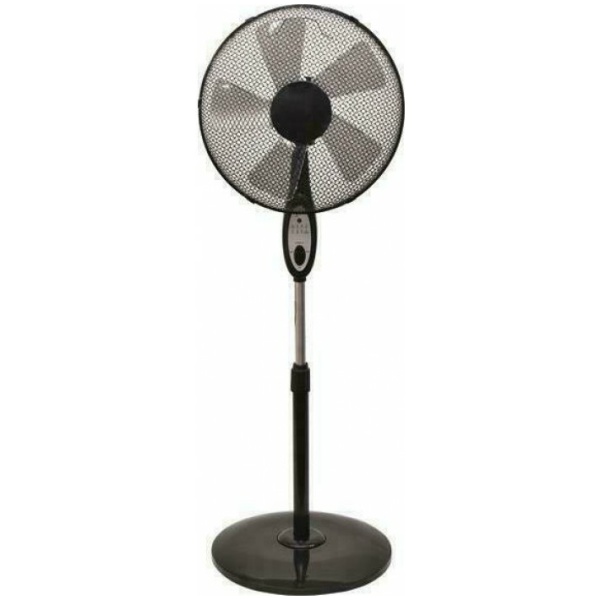 EUROLAMP 920-29007 Ανεμιστήρας ορθοστάτης δαπέδου 60W Φ40cm με κοντρόλ & χρονοδιακόπτη ΕΩΣ 12 ΔΟΣΕΙΣ