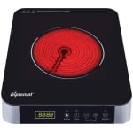 Diplomat DGC A1811 Επιτραπέζια Εστία Κεραμική Μονή Inox 2000W ΕΩΣ 12 ΔΟΣΕΙΣ