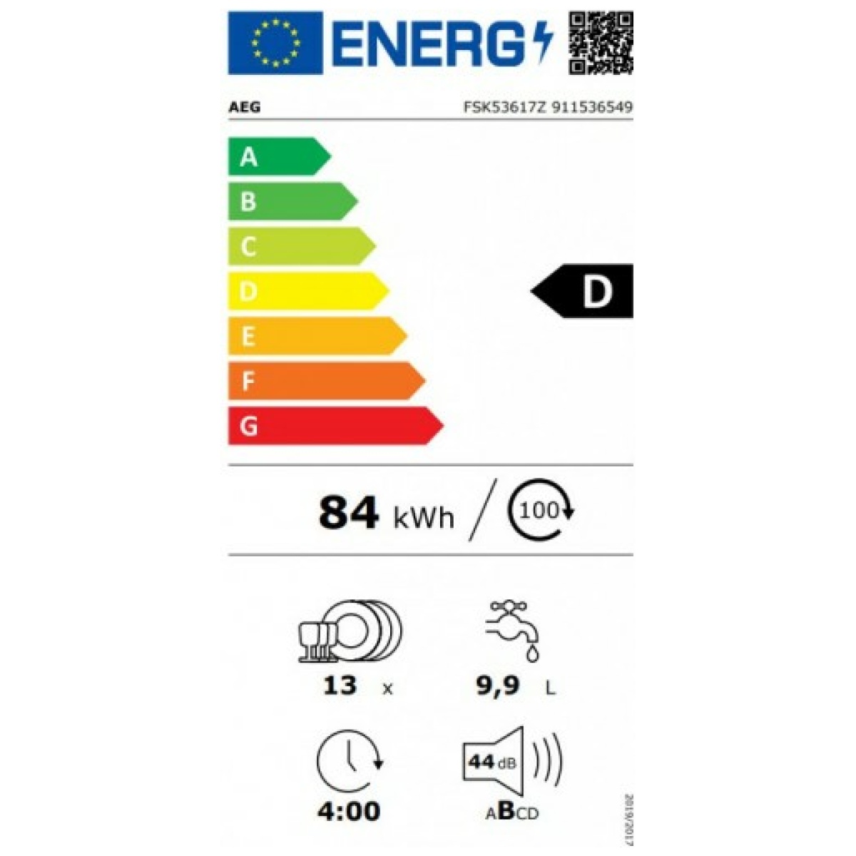 AEG FSK53617Z Πλυντήριο Πίατων Εντοιχιζόμενο 60cm A+++(D) ΕΩΣ 12 ΔΟΣΕΙΣ - Image 2