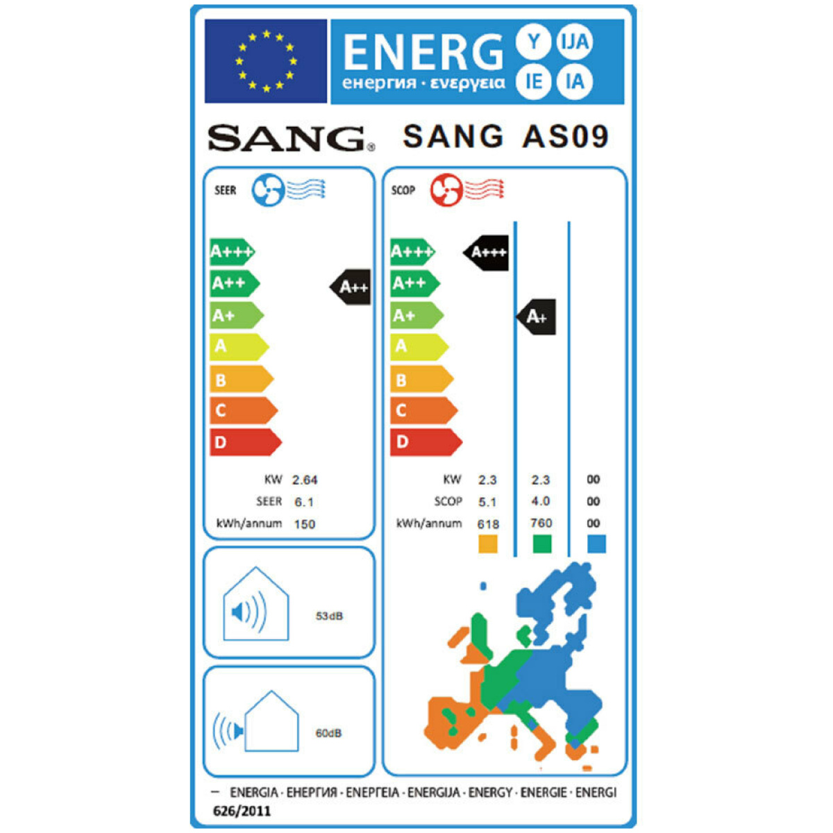 Sang AS09IN / AS09OUT Κλιματιστικό Inverter 9000 BTU A++/A+ ΕΩΣ 12 ΔΟΣΕΙΣ - Image 2