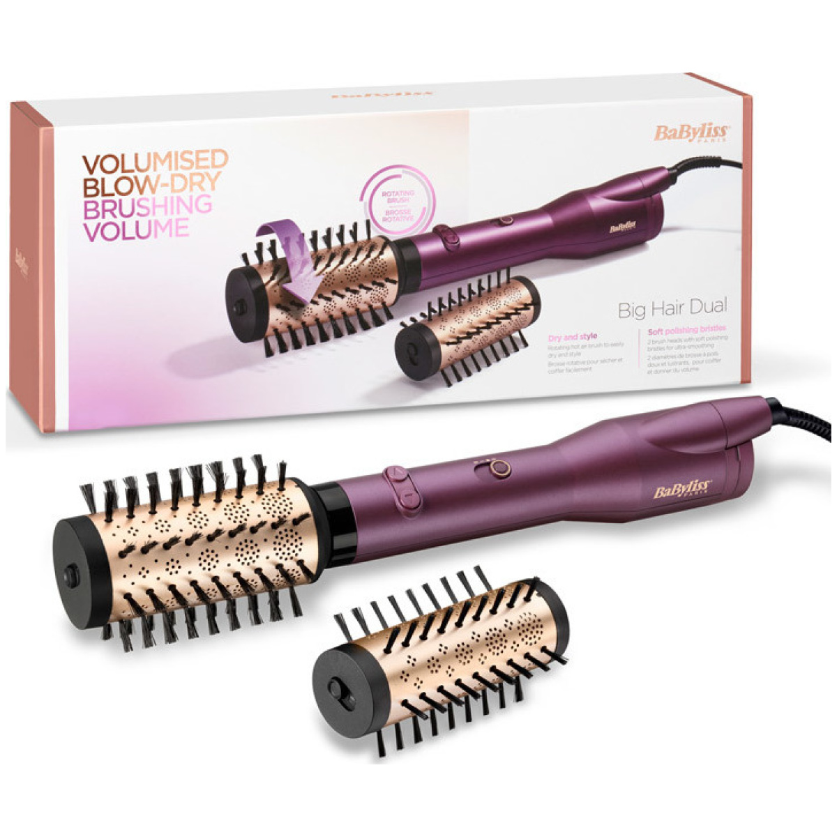 BABYLISS AS950E Big Hair Dual Ηλεκτρική Περιστρεφόμενη Βούρτσα ΕΩΣ 12 ΔΟΣΕΙΣ - Image 1