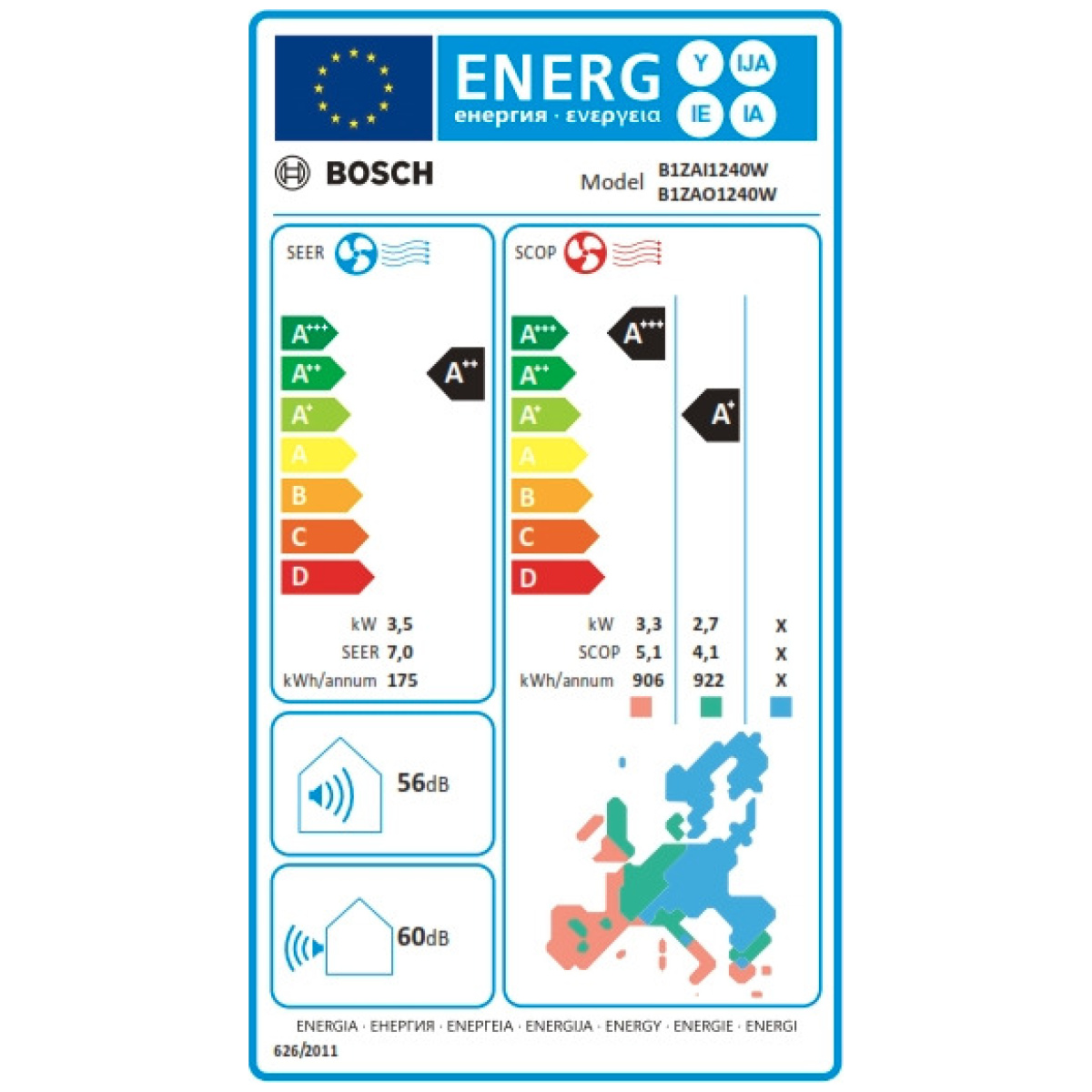 BOSCH B1ZAI1240W/B1ZAO1240W Κλιματιστικό Inverter 12000 BTU A++/A+ ΕΩΣ 12 ΔΟΣΕΙΣ - Image 3