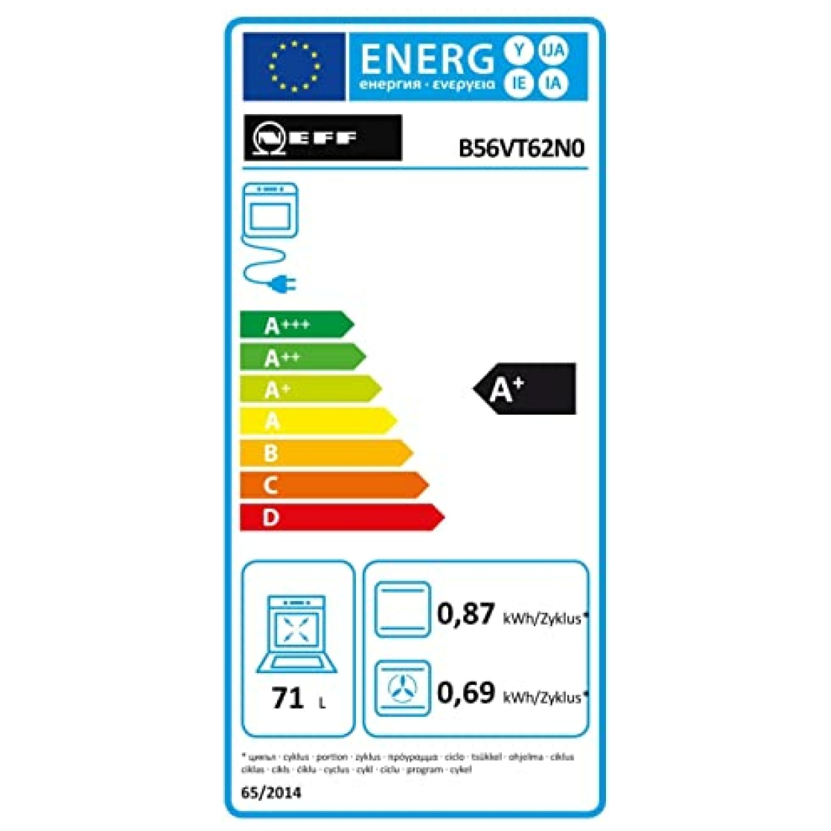 NEFF B56VT62N0 Φούρνος άνω Πάγκου 71lt χωρίς Εστίες Π59.6εκ. Α+ ΕΩΣ 12 ΔΟΣΕΙΣ - Image 4