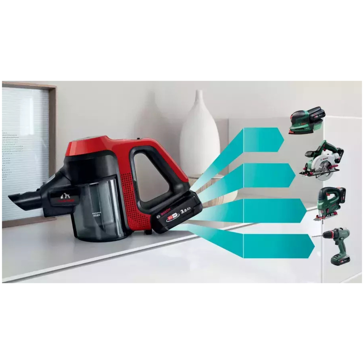 Bosch Unlimited 7 ProAnimal BBS711ANM Επαναφορτιζόμενη Σκούπα Stick 18V Red (ΕΩΣ 12 ΔΟΣΕΙΣ) - Image 13