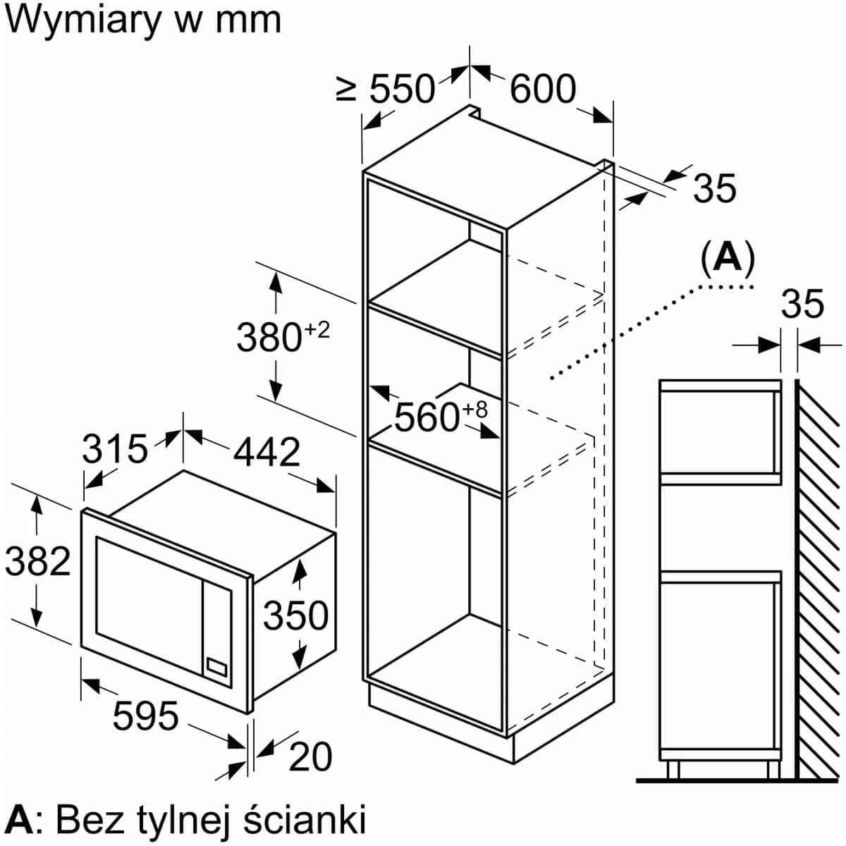 BOSCH BEL620MB3 Φούρνος Μικροκυμάτων Εντοιχιζόμενος 800W με Grill ΕΩΣ 12 ΔΟΣΕΙΣ - Image 2