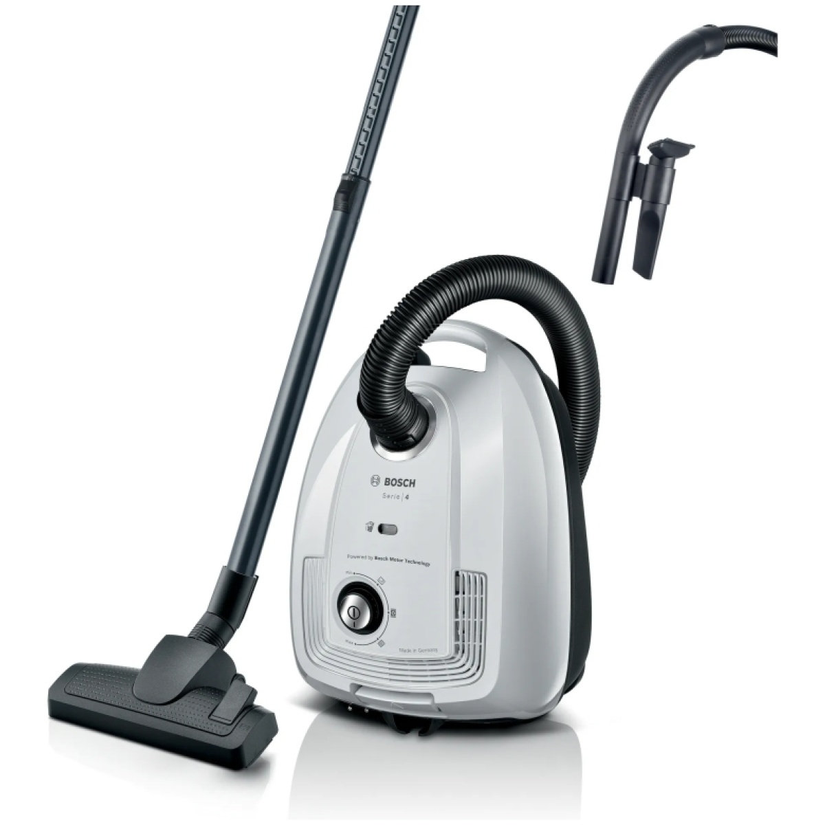 BOSCH BGL38WH2 Ηλεκτρική Σκούπα 600W με Σακούλα 4lt Λευκή ΕΩΣ 12 ΔΟΣΕΙΣ - Image 1