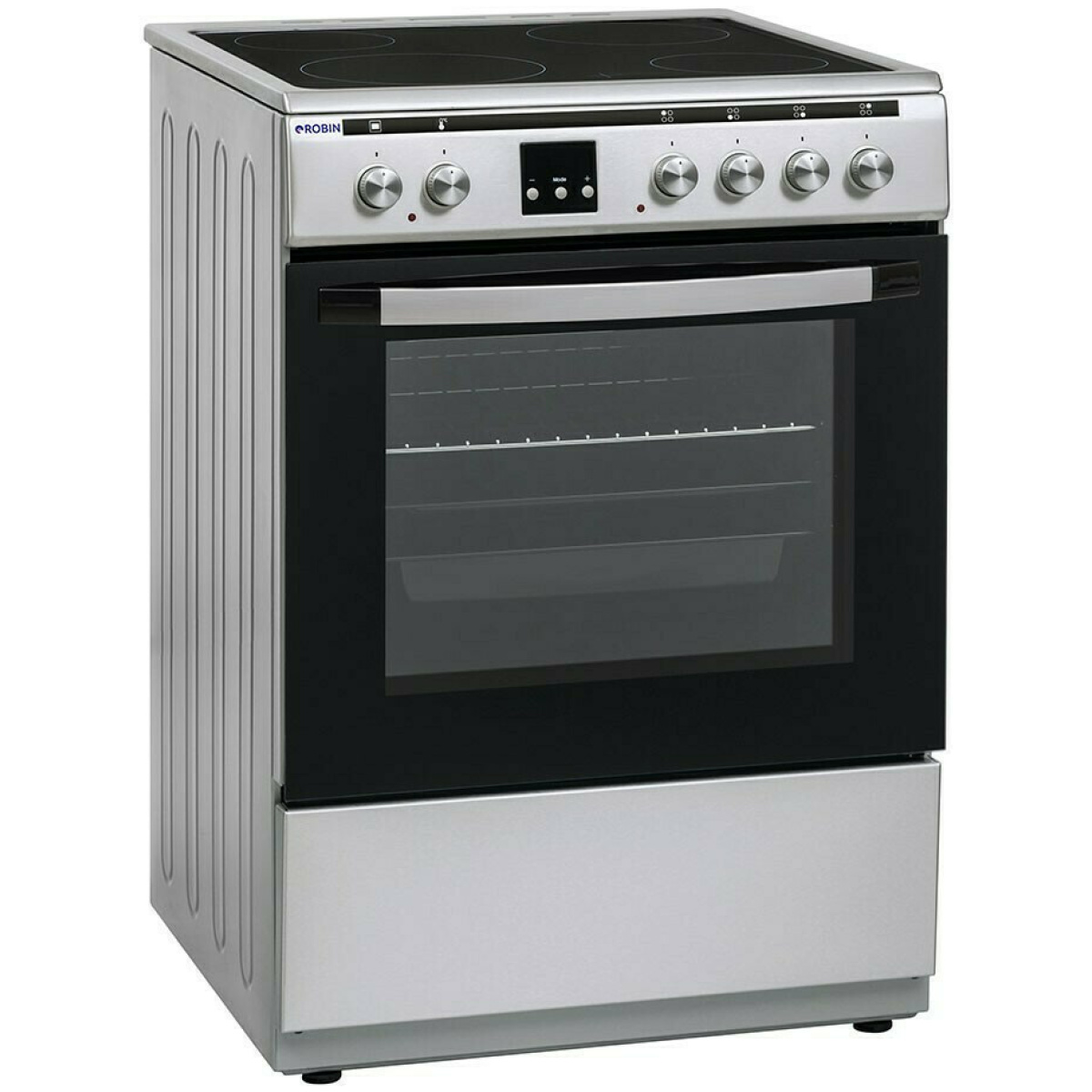 ROBIN BN-655 Κουζίνα 65lt με Κεραμικές Εστίες Π60εκ. Inox ΕΩΣ 12 ΔΟΣΕΙΣ - Image 1