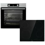 Gorenje BO6737E02X + ECT41SC Φούρνος άνω Πάγκου 77lt με Κεραμικές Εστίες Π59.5εκ. Inox ΕΩΣ 12 ΔΟΣΕΙΣ