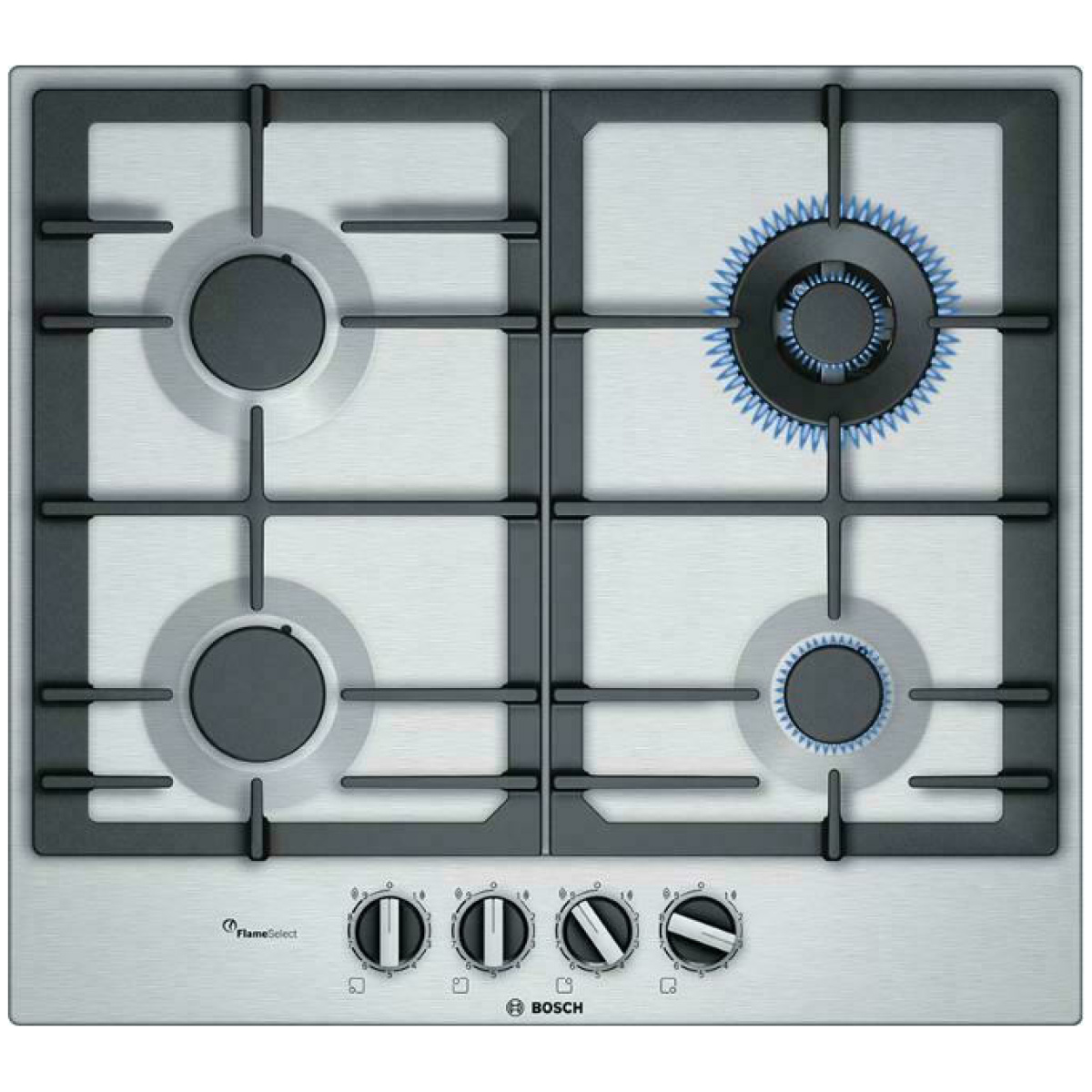 Bosch PCH6A5B90 Εστία Αερίου Αυτόνομη Serie 6 Inox ΕΩΣ 12 ΔΟΣΕΙΣ - Image 1