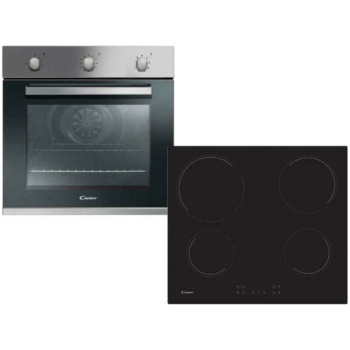 CANDY FCP602X/E + CH64CCB Κουζίνα Εντοιχιζόμενη με Κεραμικές Εστίες ΕΩΣ 12 ΔΟΣΕΙΣ - Image 1