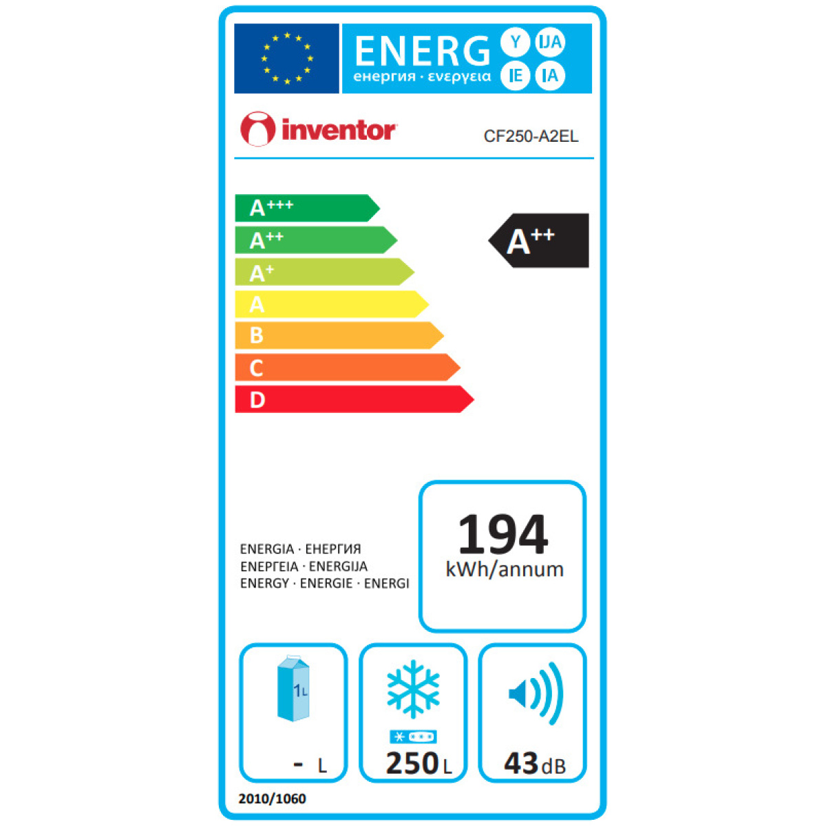 INVENTOR CF250-A2EL Καταψύκτης Μπαούλο 250lt A++ ΕΩΣ 12 ΔΟΣΕΙΣ - Image 4
