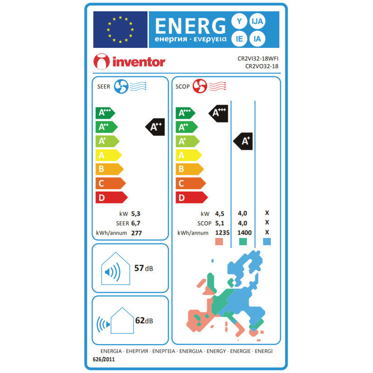 Inventor Corona CR2VI32-18WFIB/ CR2VO32-18B Κλιματιστικό Inverter 18000 BTU A++/A+ με Ιονιστή και WiFi (ΕΩΣ 12 ΔΟΣΕΙΣ) - Image 3