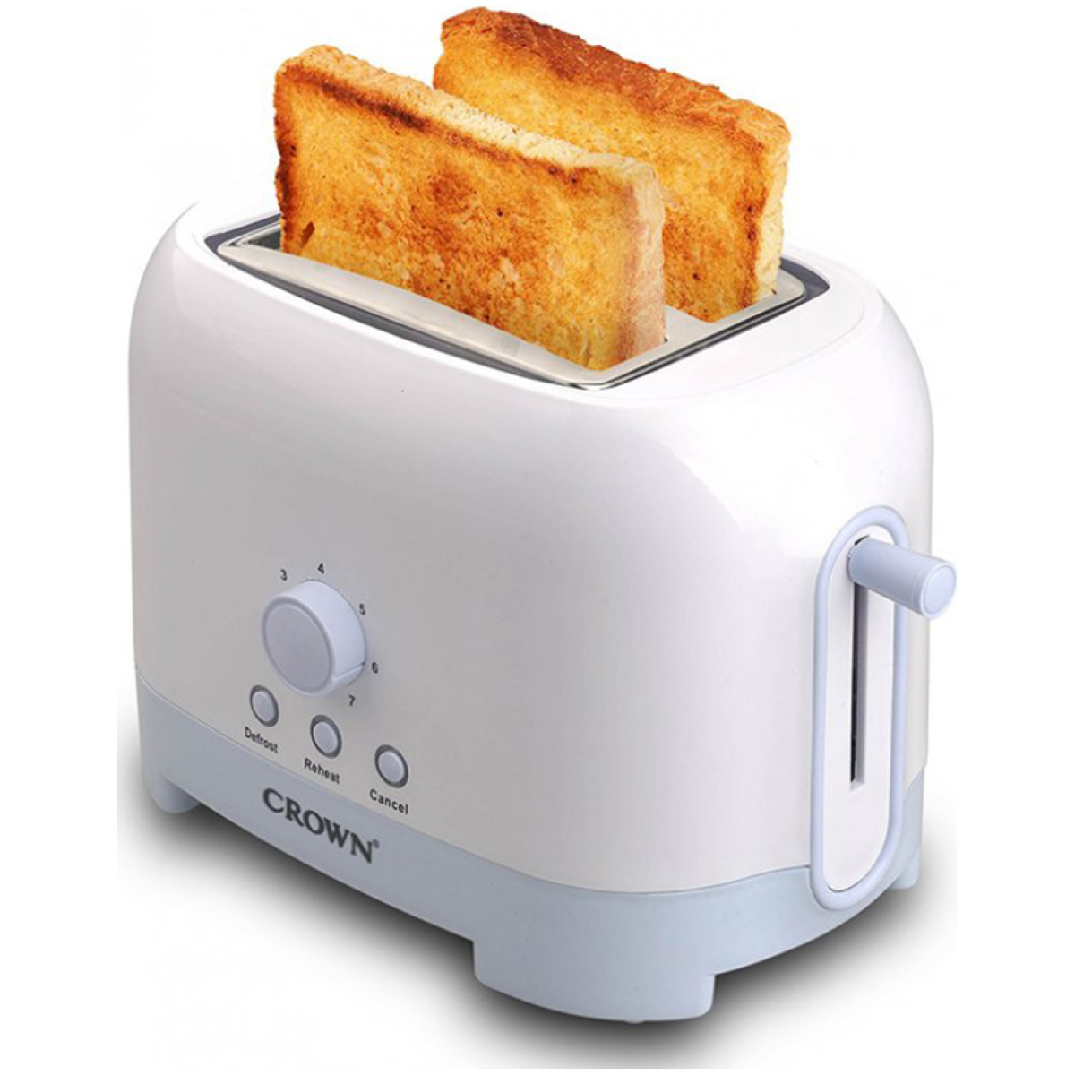 CROWN CT-720BW Φρυγανιέρα 2 Θέσεων 700W Λευκή - Image 1
