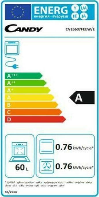 CVE6607FEEW_02-958.jpeg CANDY CVE6607FEEW/E Κουζίνα 60lt με Εστίες Κεραμικές A ΕΩΣ 12 ΔΟΣΕΙΣ - Image 2