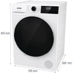 Gorenje DHNA93 Στεγνωτήριο Ρούχων 9kg, με Αντλία Θερμότητας, A+++, Λευκό (ΕΩΣ 12 ΔΟΣΕΙΣ) - Image 2