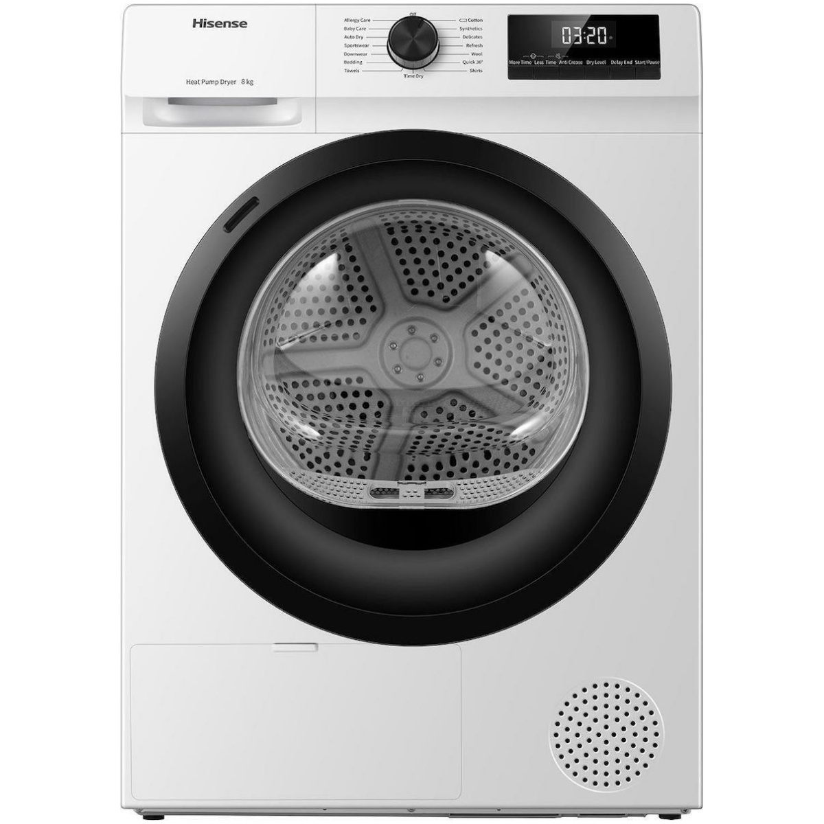 Hisense DHQE800BW2 Στεγνωτήριο 8kg A++ με Αντλία Θερμότητας (ΕΩΣ 12 ΔΟΣΕΙΣ) - Image 1