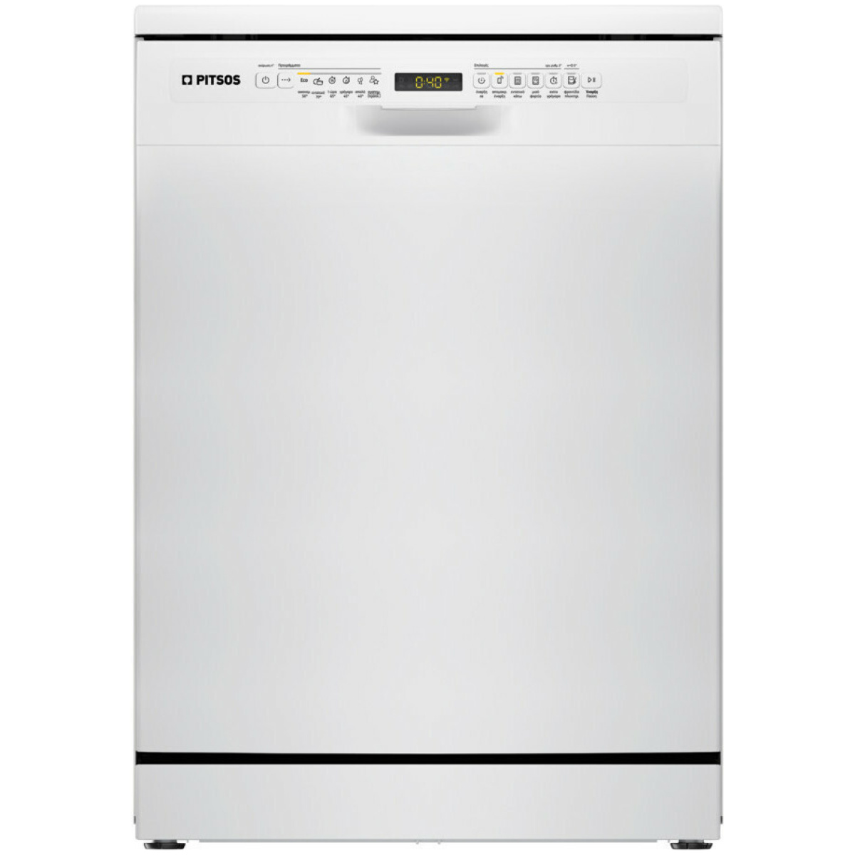 Pitsos DSF60W01 Ελεύθερο Πλυντήριο Πιάτων για 12 Σερβίτσια Π60xY84.5cm Λευκό ΕΩΣ 12 ΔΟΣΕΙΣ - Image 1