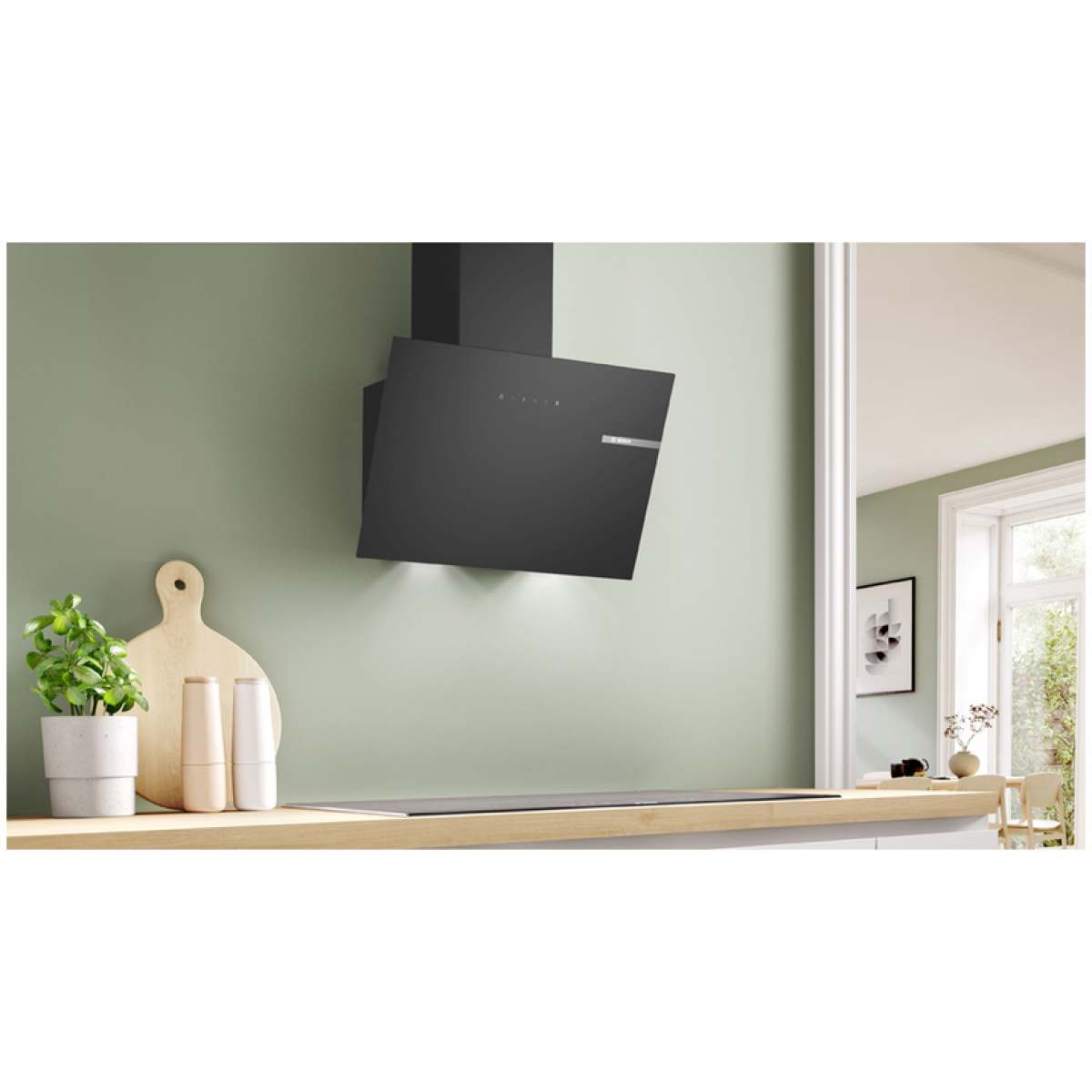 Bosch DWK65DK60 A Απορροφητήρας Καμινάδα 60cm Μαύρος ΕΩΣ 12 ΔΟΣΕΙΣ - Image 2