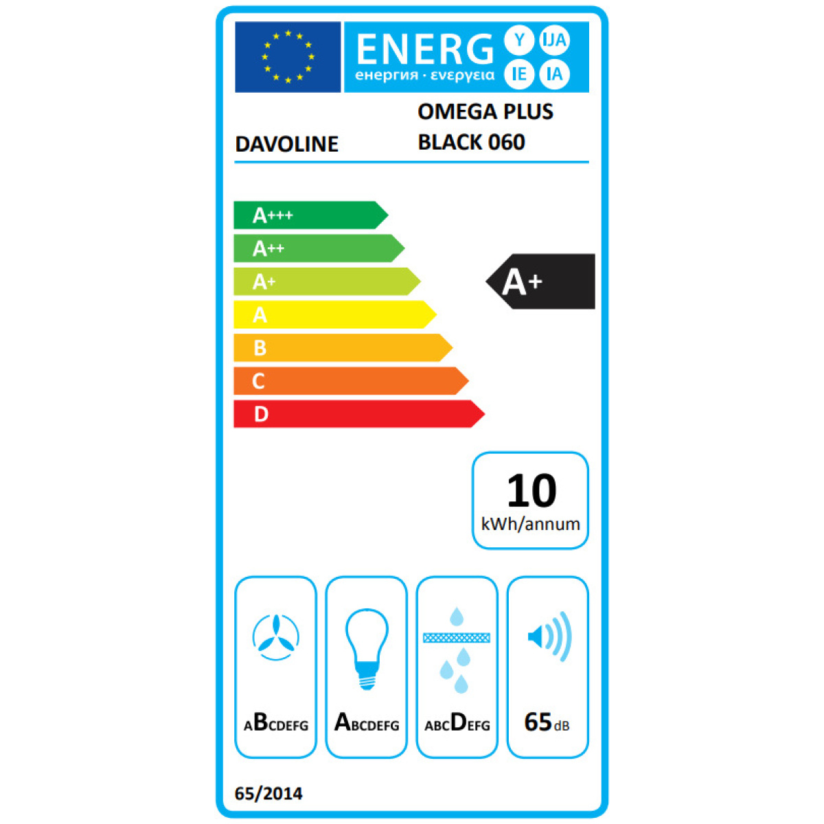 Davoline Omega Plus Συρόμενος Απορροφητήρας 60cm Black (ΕΩΣ 12 ΔΟΣΕΙΣ) - Image 4