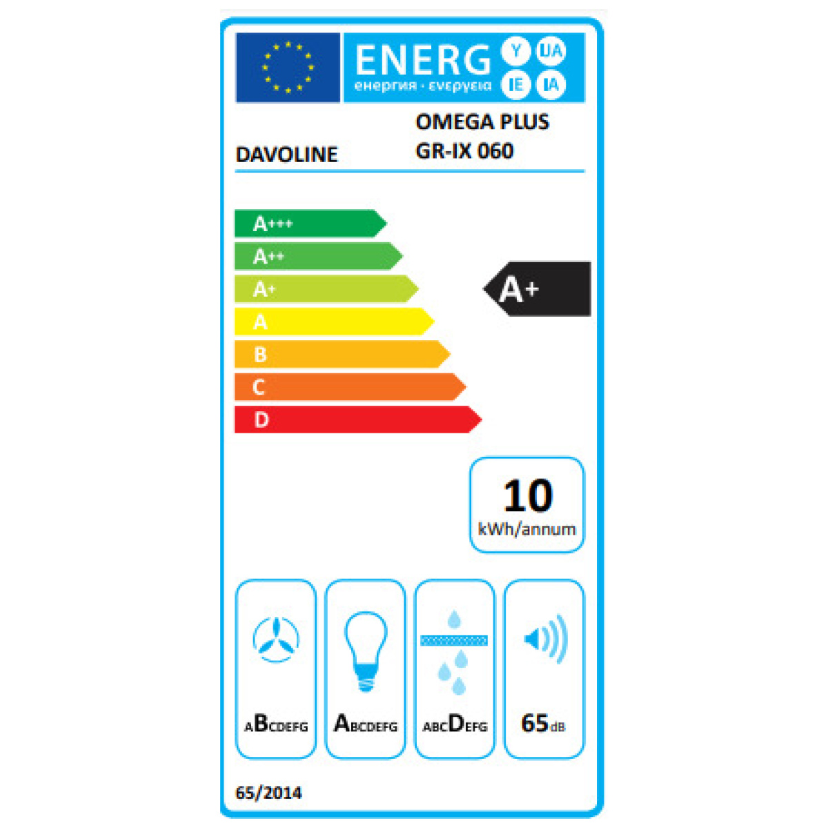 Davoline Omega Plus GR-IX  Συρόμενος Απορροφητήρας 60cm Inox (ΕΩΣ 12 ΔΟΣΕΙΣ) - Image 2