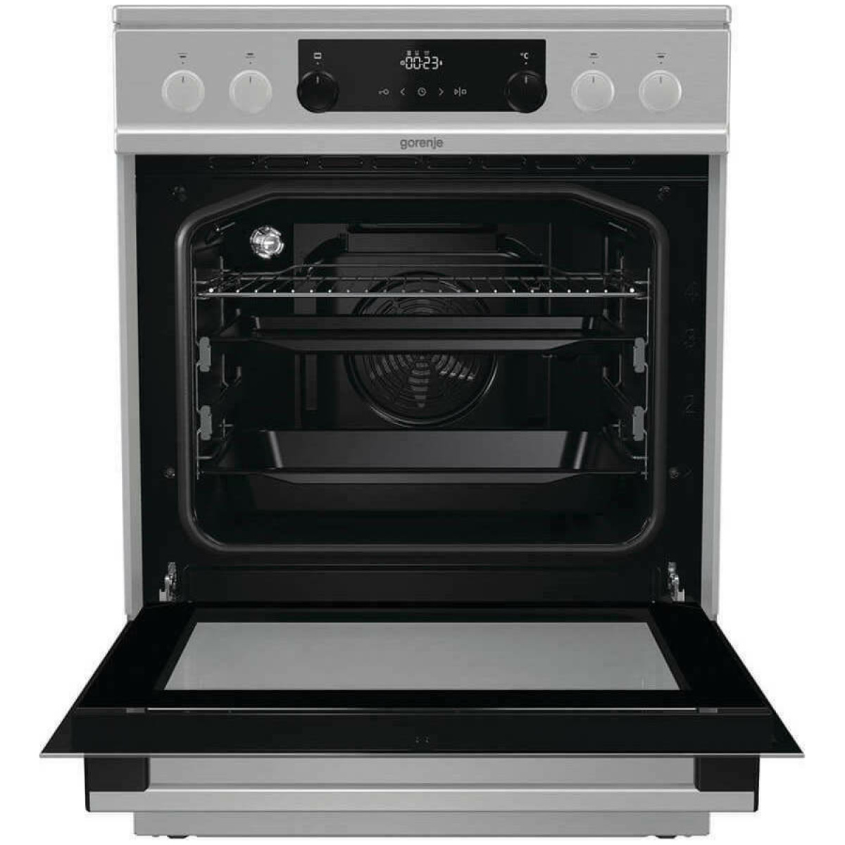 GORENJE ECS6350XPA Κουζίνα Ηλεκτρική 71lt με Εστίες Κεραμικές Inox Α ΕΩΣ 12 ΔΟΣΕΙΣ - Image 5