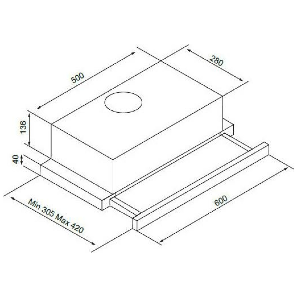 DAVOLINE ESSE PLUS Συρόμενος Απορροφητήρας 60cm Καφέ ΕΩΣ 12 ΔΟΣΕΙΣ - Image 2