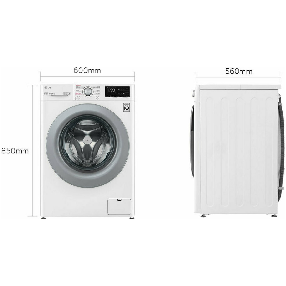 LG F4WV309S4E Πλυντήριο Ρούχων 9kg B ΕΩΣ 12 ΔΟΣΕΙΣ - Image 1