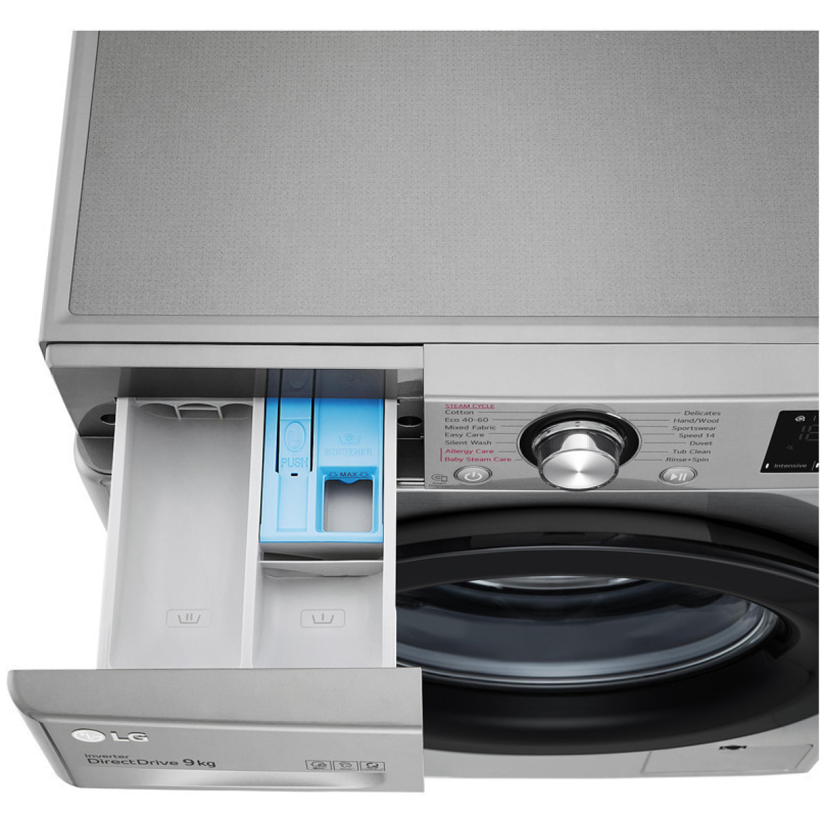 LG F4WV309S6TE Πλυντήριο Ρούχων 9kg με Ατμό Ασημί B ΕΩΣ 12 ΔΟΣΕΙΣ - Image 2