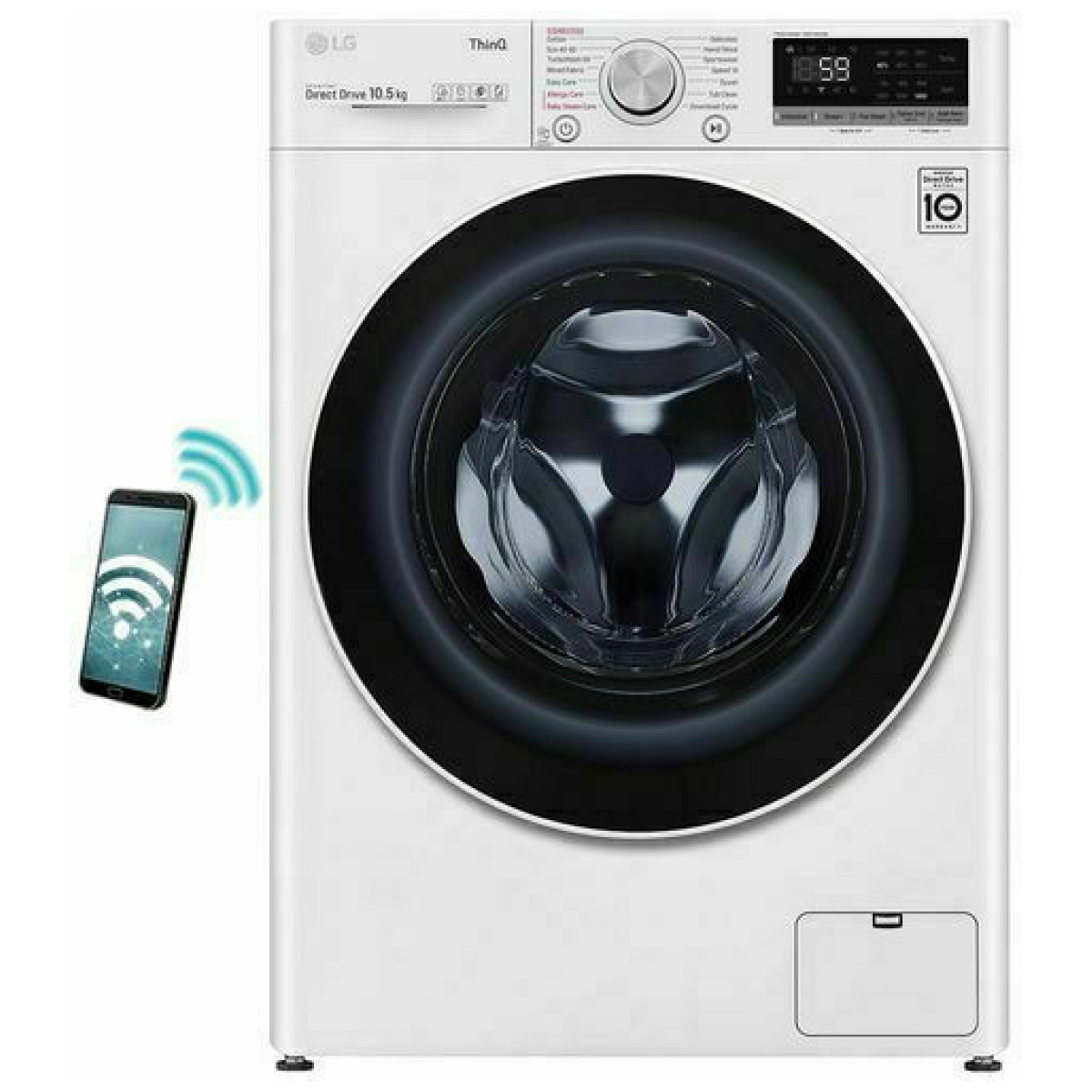 LG F4WV510S0E Πλυντήριο Ρούχων 10.5kg με Ατμό B ΕΩΣ 12 ΔΟΣΕΙΣ - Image 1