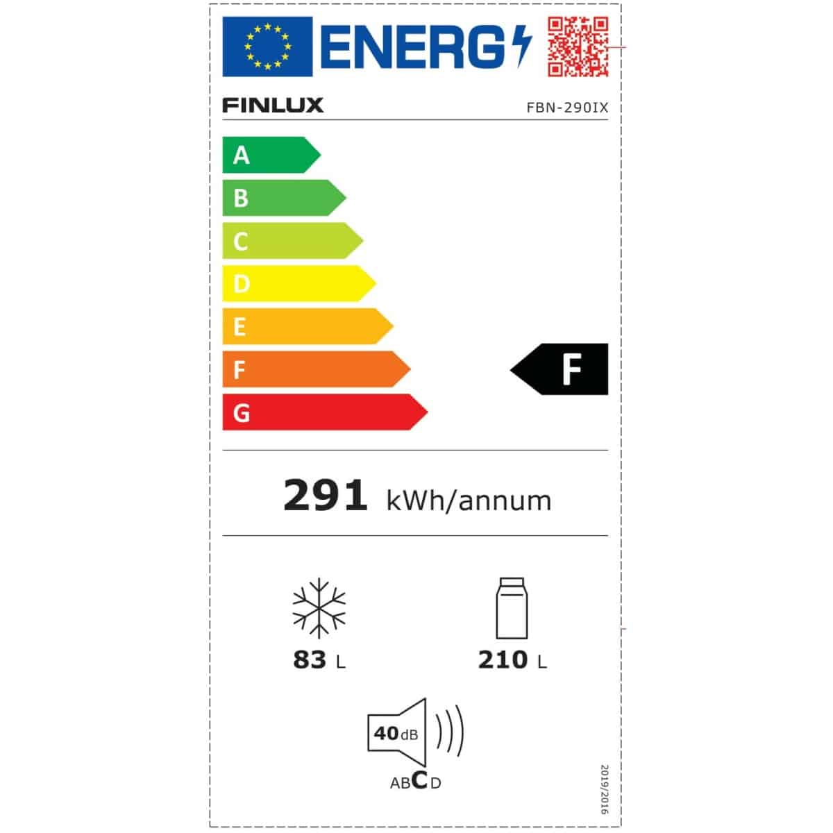 FINLUX FBN-290IX Ψυγειοκαταψύκτης NoFrost Inox A+ EΩΣ 12 ΔΟΣΕΙΣ - Image 2