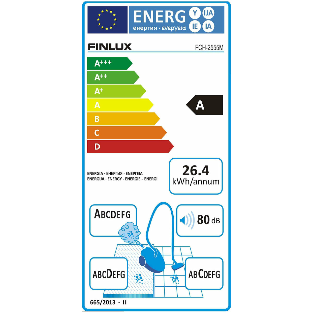 FINLUX FCH‐2555M Ηλεκτρική Σκούπα 900W με Σακούλα 3lt ΕΩΣ 12 ΔΟΣΕΙΣ - Image 2