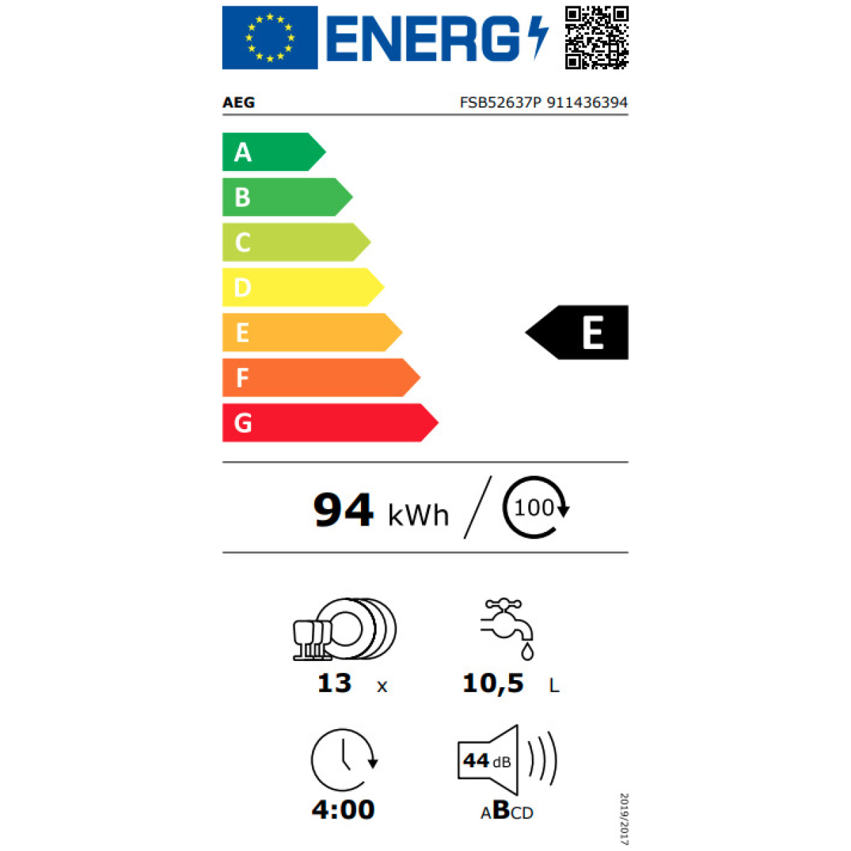 AEG FSB52637P Πλυντήριο Πιάτων Εντοιχιζόμενο 60cm A++(E) ΕΩΣ 12 ΔΟΣΕΙΣ - Image 4