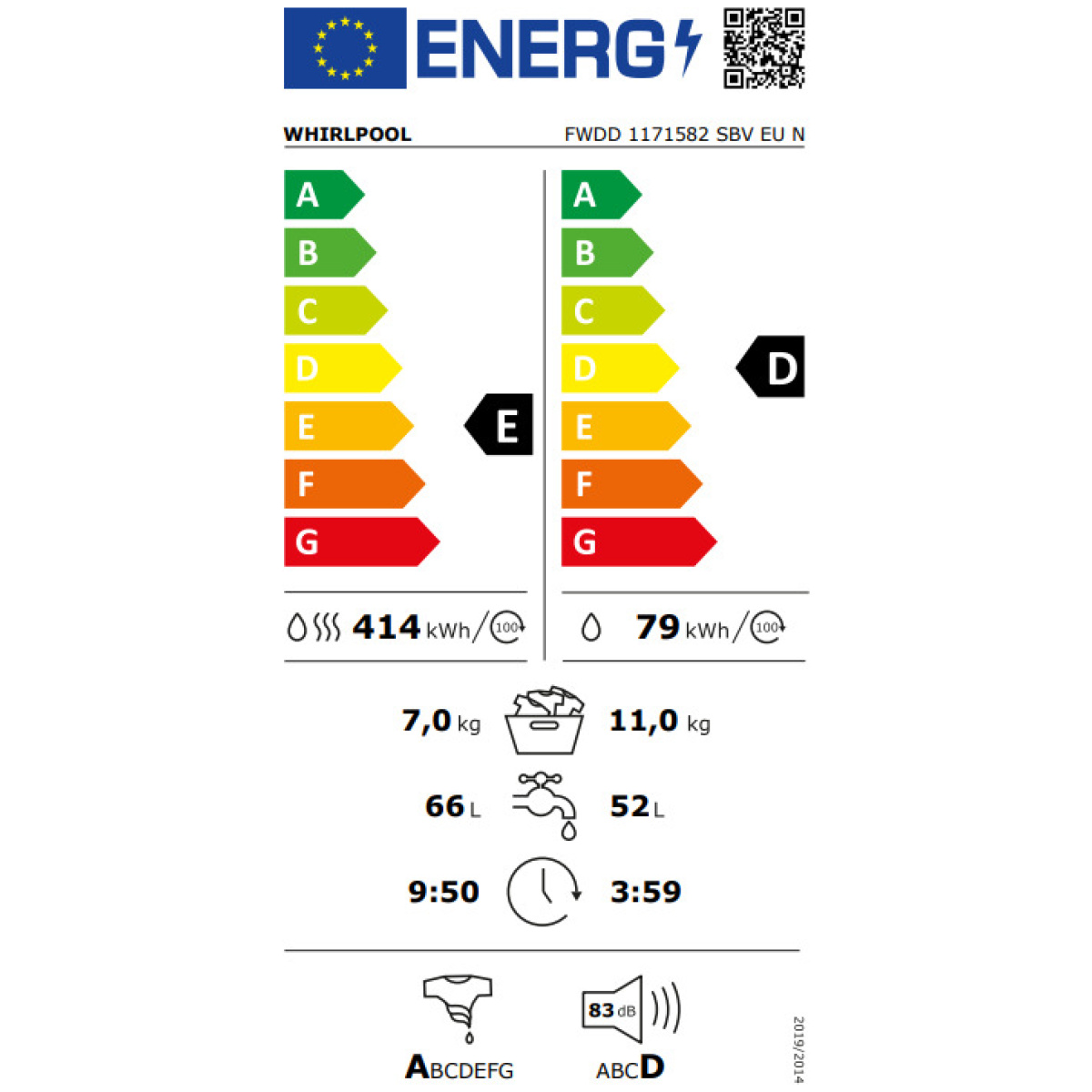 WHIRLPOOL FWDD1171582SBVEUN Πλυντήριο/Στεγνωτήριο Ρούχων 11kg/7kg E/D ΕΩΣ 12 ΔΟΣΕΙΣ - Image 2