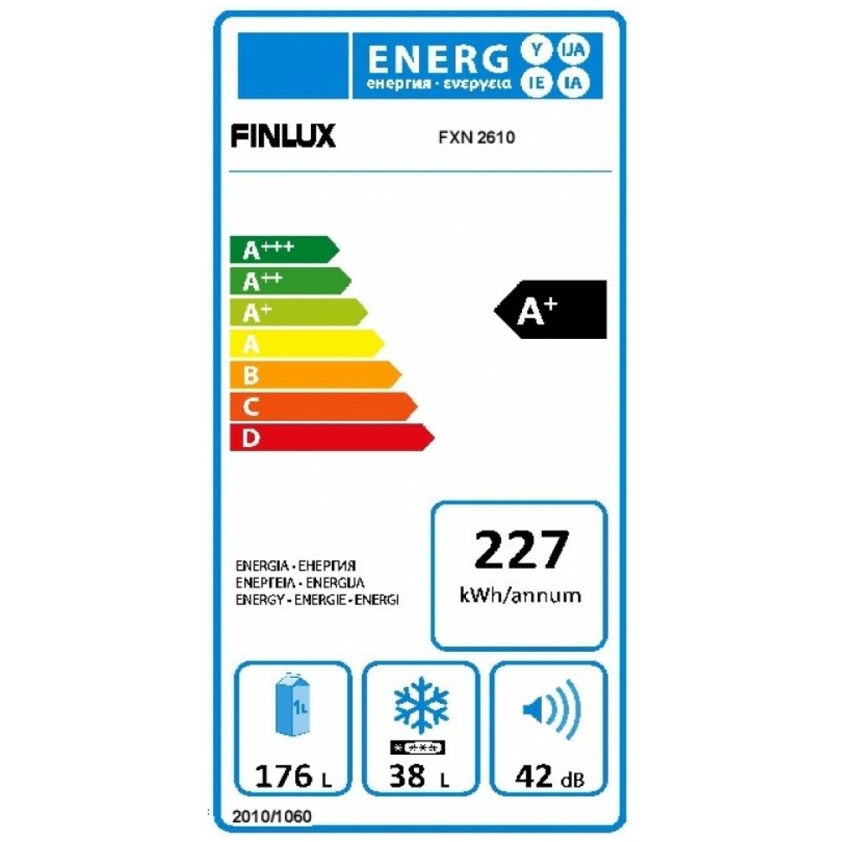 FINLUX FXN-2610 Ψυγείο Δίπορτο Εντοιχιζόμενο Α+ ΕΩΣ 12 ΔΟΣΕΙΣ - Image 3