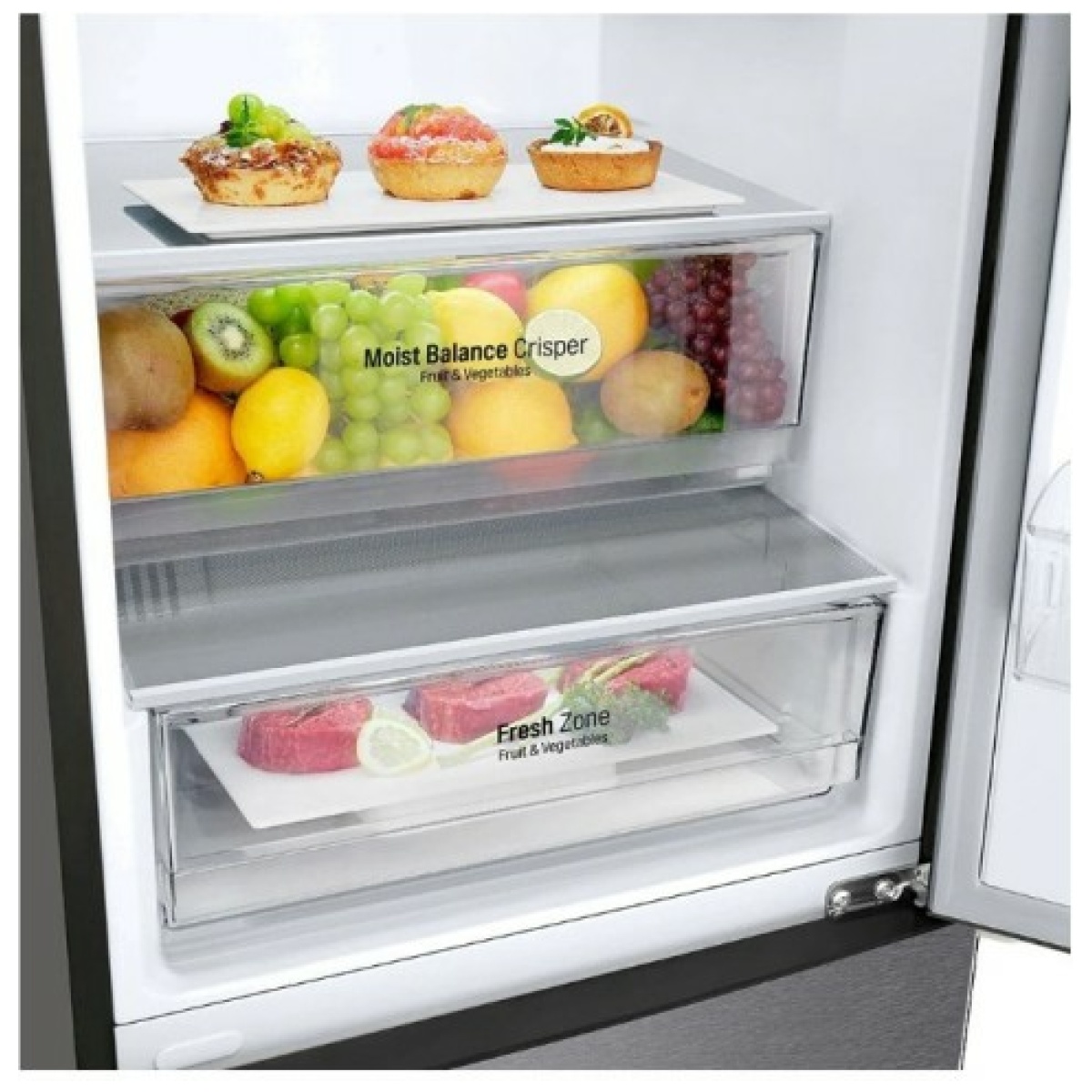 LG GBB62DSHEC Ψυγειοκαταψύκτης 384lt Total NoFrost Υ203xΠ59.5xΒ68.2εκ. Inox D ΕΩΣ 12 ΔΟΣΕΙΣ - Image 4