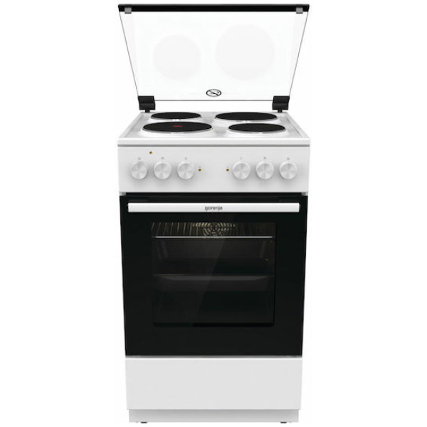 Gorenje GE5A41WH Κουζίνα 70lt με Εμαγιέ Εστίες Π50εκ. Λευκή ΕΩΣ 12 ΔΟΣΕΙΣ