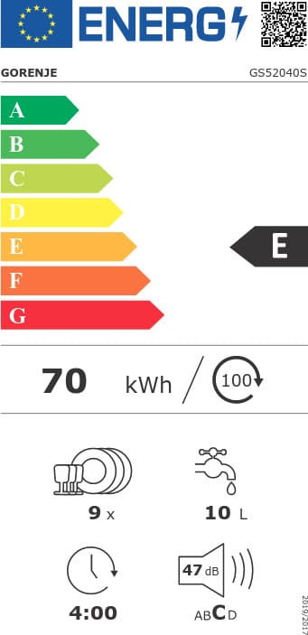 GS52040S_02-db1.jpeg GORENJE GS52040S Πλυντήριο Πιάτων 45cm Inox E ΕΩΣ 12 ΔΟΣΕΙΣ - Image 2