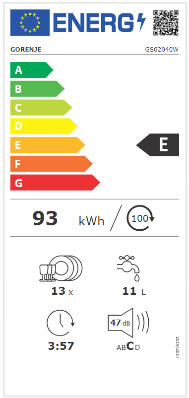 GS62040W_05-40f.png GORENJE GS62040W Πλυντήριο Πιάτων 60cm Ε ΕΩΣ 12 ΔΟΣΕΙΣ - Image 5